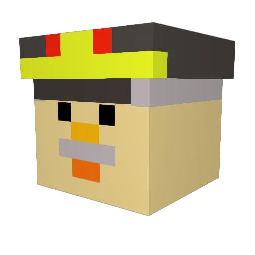 HuntCheerio Minecraft avatar head, 3D render