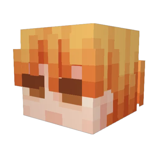 HuntDeer1 Minecraft avatar head, 3D render