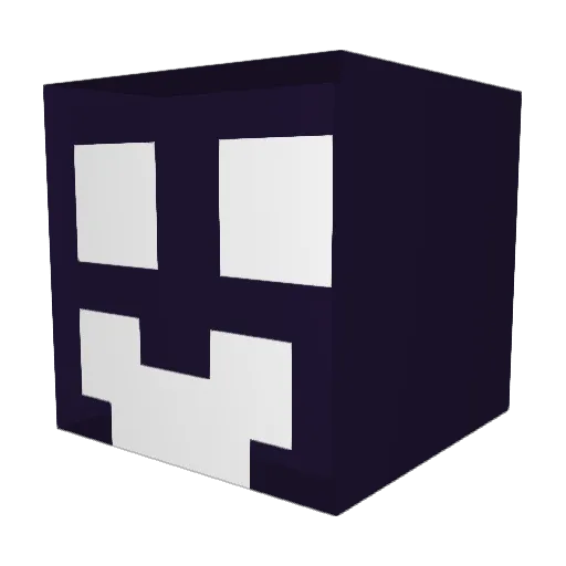 HuntMoped Minecraft avatar head, 3D render