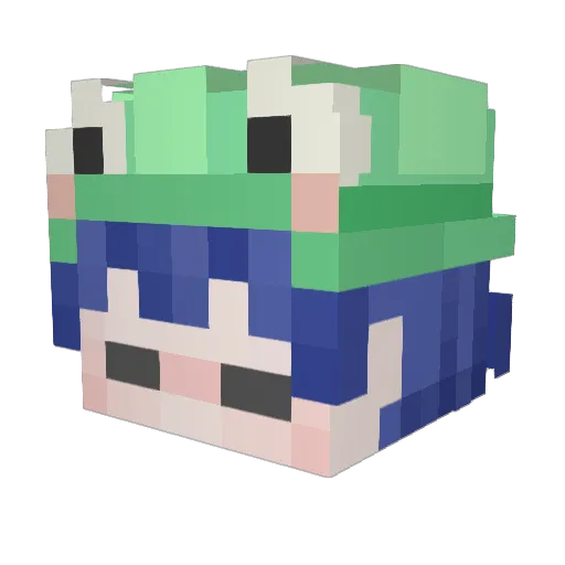 Hunt_key Minecraft avatar head, 3D render