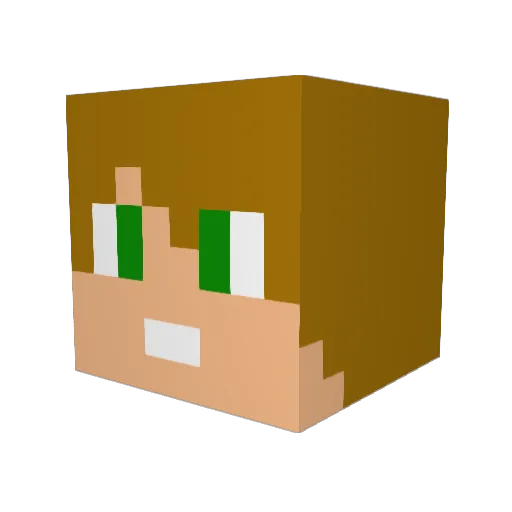 Hunta67 Minecraft avatar head, 3D render