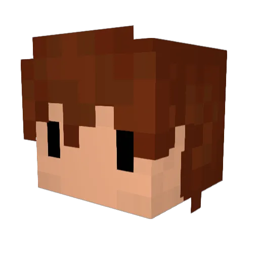 HuntaqXD Minecraft avatar head, 3D render