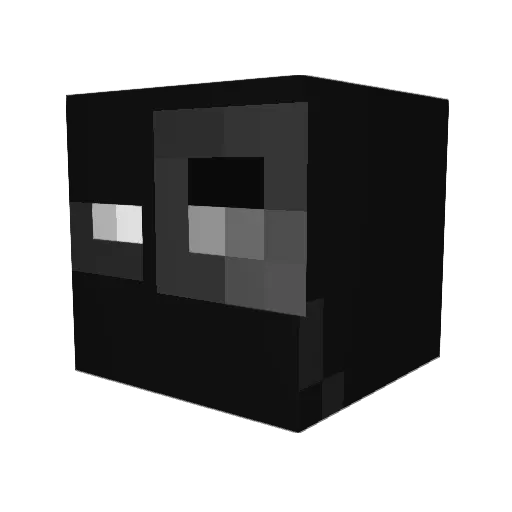 Huntaxe Minecraft avatar head, 3D render
