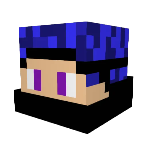 HuntaxePvp Minecraft avatar head, 3D render