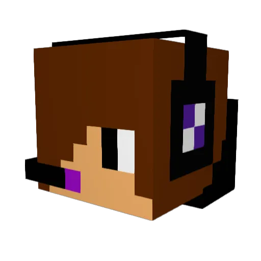 Huntdogwv Minecraft avatar head, 3D render