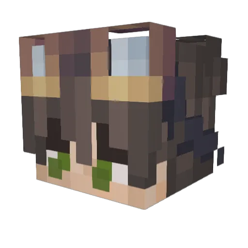 HunteR_Youtube Minecraft avatar head, 3D render