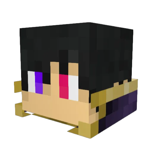 HuntedStar Minecraft avatar head, 3D render