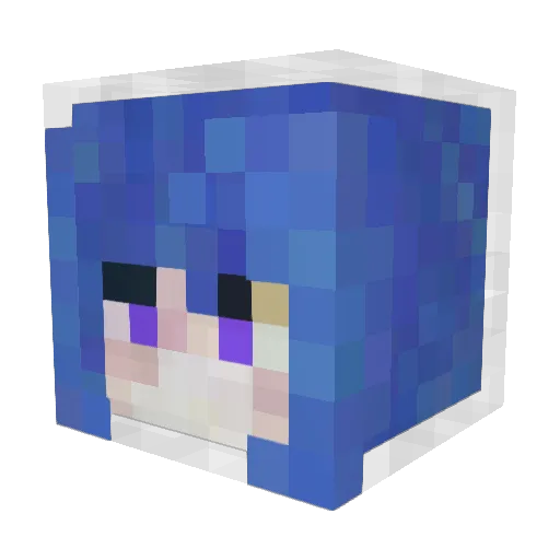Huntedwing Minecraft avatar head, 3D render