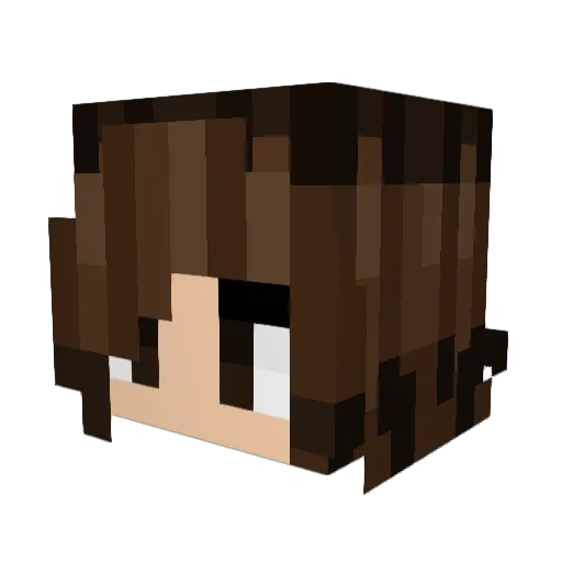 Hunteerr Minecraft avatar head, 3D render