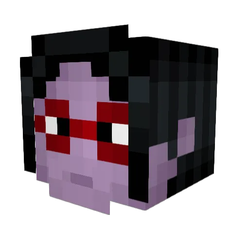 HunterBlood Minecraft avatar head, 3D render