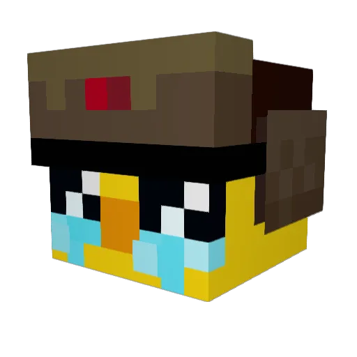 HunterCV Minecraft avatar head, 3D render