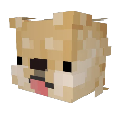 HunterJJ Minecraft avatar head, 3D render