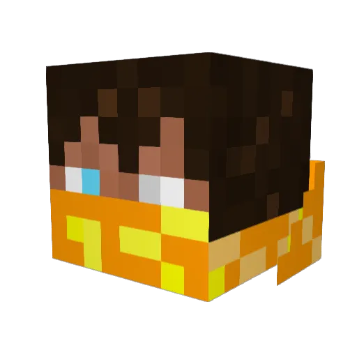 HunterMax81 Minecraft avatar head, 3D render