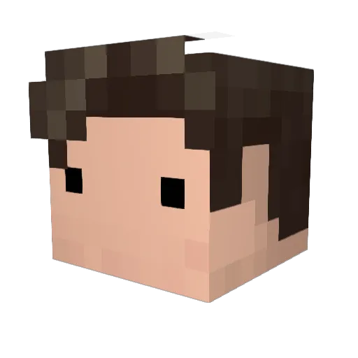 HunterPaper Minecraft avatar head, 3D render