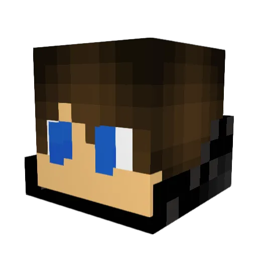 HunterPlay13 Minecraft avatar head, 3D render