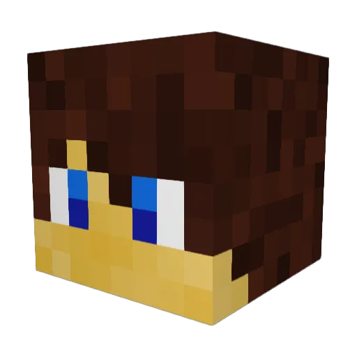 HunterPru Minecraft avatar head, 3D render