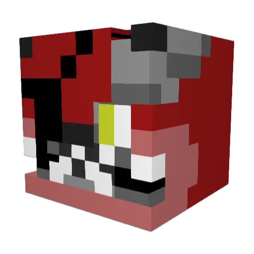 HunterRedfern Minecraft avatar head, 3D render
