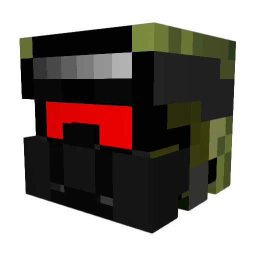 HunterRedman Minecraft avatar head, 3D render
