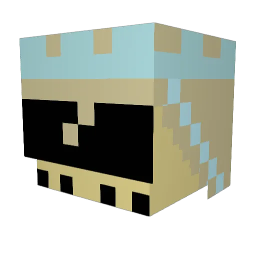 HunterXD25 Minecraft avatar head, 3D render