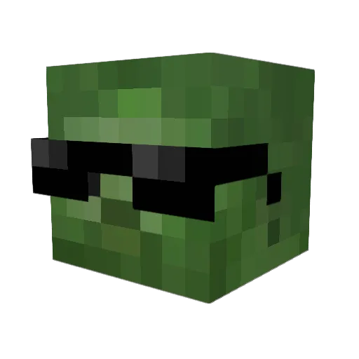 HunterZMB Minecraft avatar head, 3D render