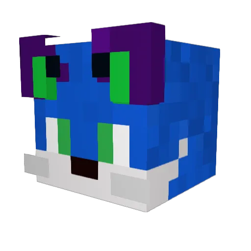 Hunter_Bluemane Minecraft avatar head, 3D render