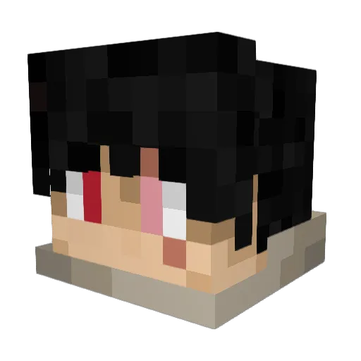 Hunter_Myuk Minecraft avatar head, 3D render