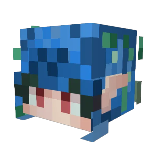 Hunter_QUEENx3 Minecraft avatar head, 3D render