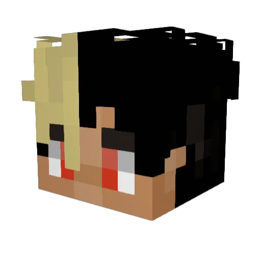 Hunter_YungFlexr Minecraft avatar head, 3D render
