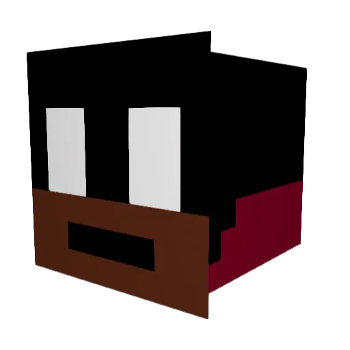Hunterblacc Minecraft avatar head, 3D render