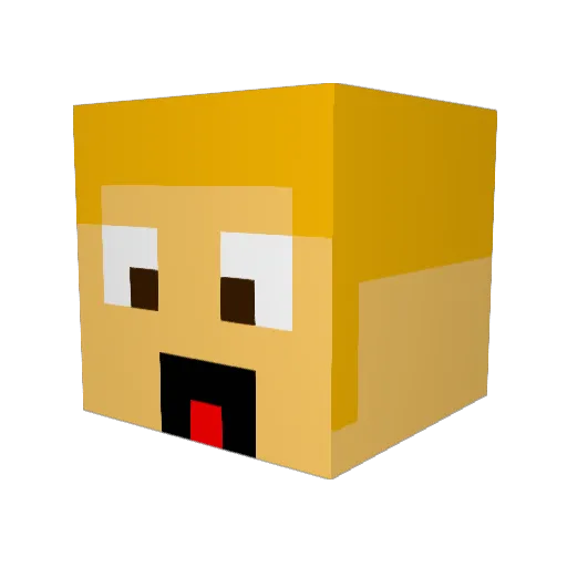 Huntercml1 Minecraft avatar head, 3D render
