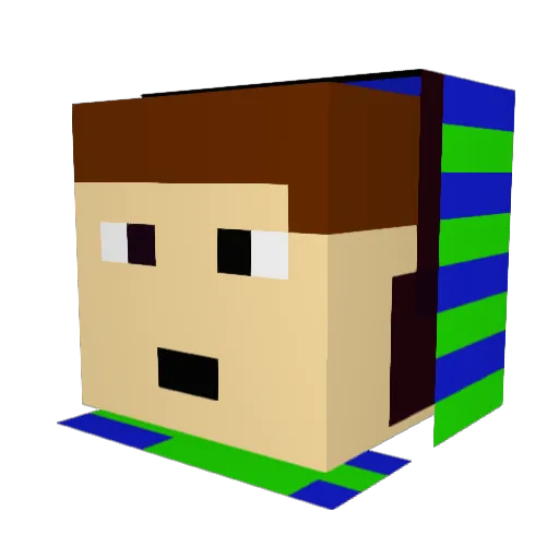 HunterinoOG Minecraft avatar head, 3D render
