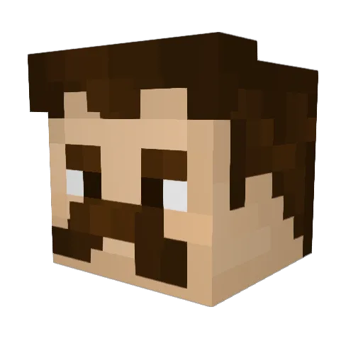 Hunterisme97 Minecraft avatar head, 3D render