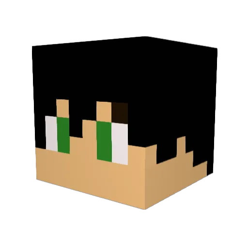 Hunterjay13 Minecraft avatar head, 3D render