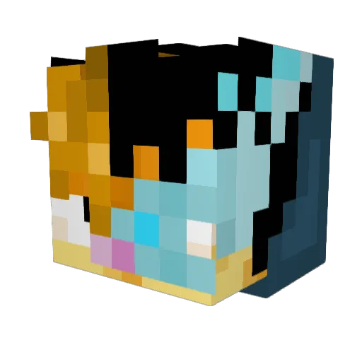 Hunterrocconi Minecraft avatar head, 3D render