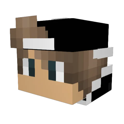 Hunthis Minecraft avatar head, 3D render