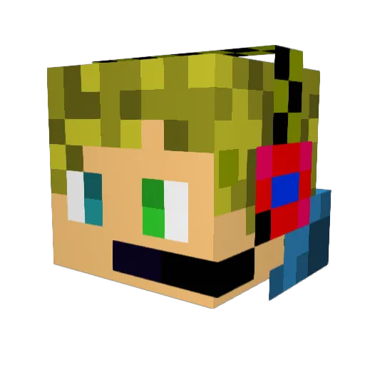 HuntinRabbits Minecraft avatar head, 3D render