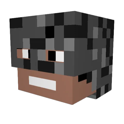 HuntingVillager Minecraft avatar head, 3D render