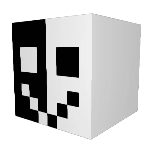HuntingWolfz Minecraft avatar head, 3D render