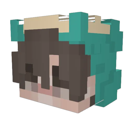 Hunting_birds Minecraft avatar head, 3D render