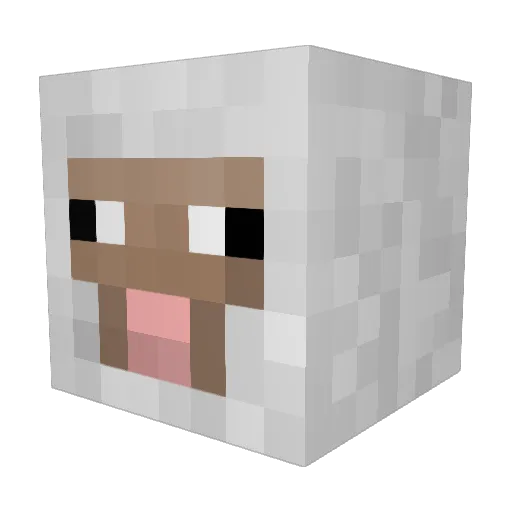 Huntpixel Minecraft avatar head, 3D render