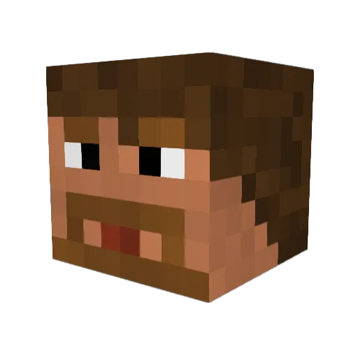 Huntr0 Minecraft avatar head, 3D render