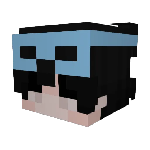 Huntrakcek Minecraft avatar head, 3D render