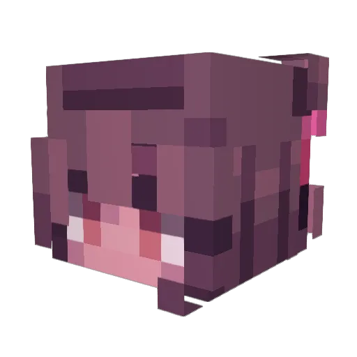 Huntreas Minecraft avatar head, 3D render