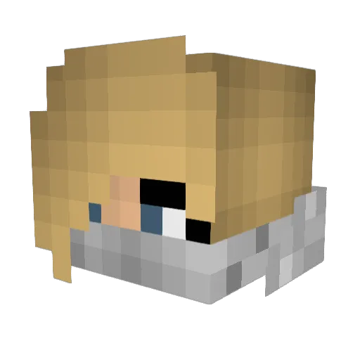 Huntressxz Minecraft avatar head, 3D render