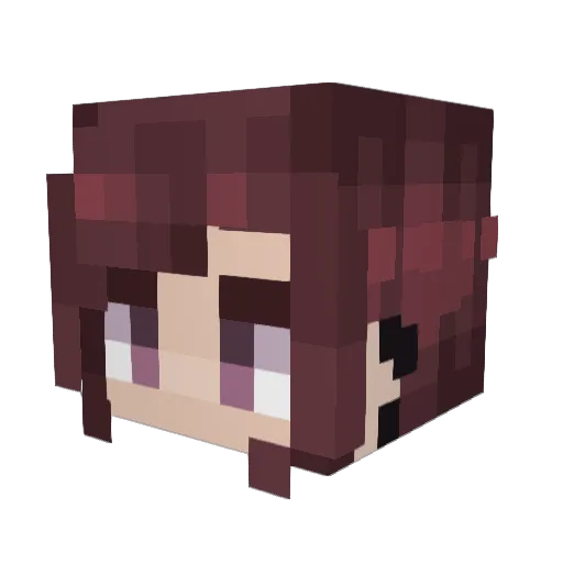 Huntro Minecraft avatar head, 3D render