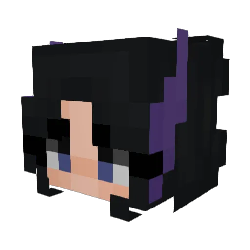 Huntrress Minecraft avatar head, 3D render