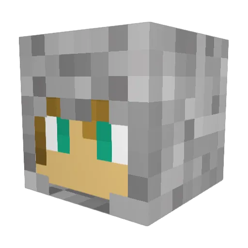 Huntsm3n Minecraft avatar head, 3D render