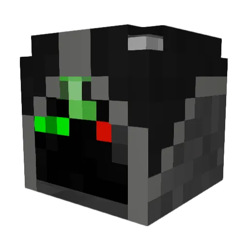 Huntsurf Minecraft avatar head, 3D render