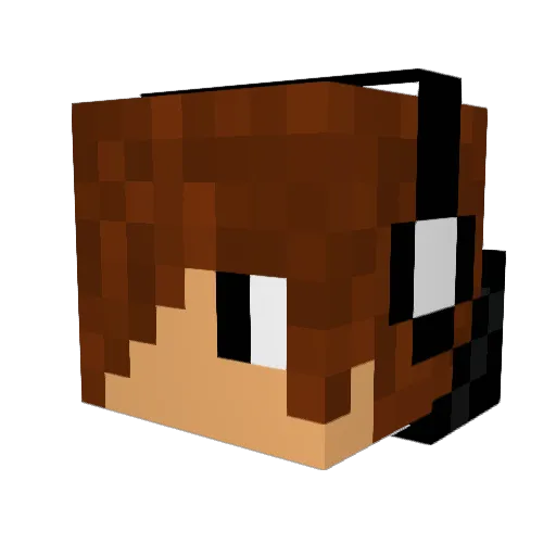 Huntur177 Minecraft avatar head, 3D render