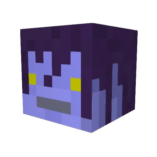 Huntzah Minecraft avatar head, 3D render